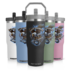 Us Marines Military 250th Anniversary Flip Straw Tumbler Bald Eagle Anchor TS11 Print Your Wear