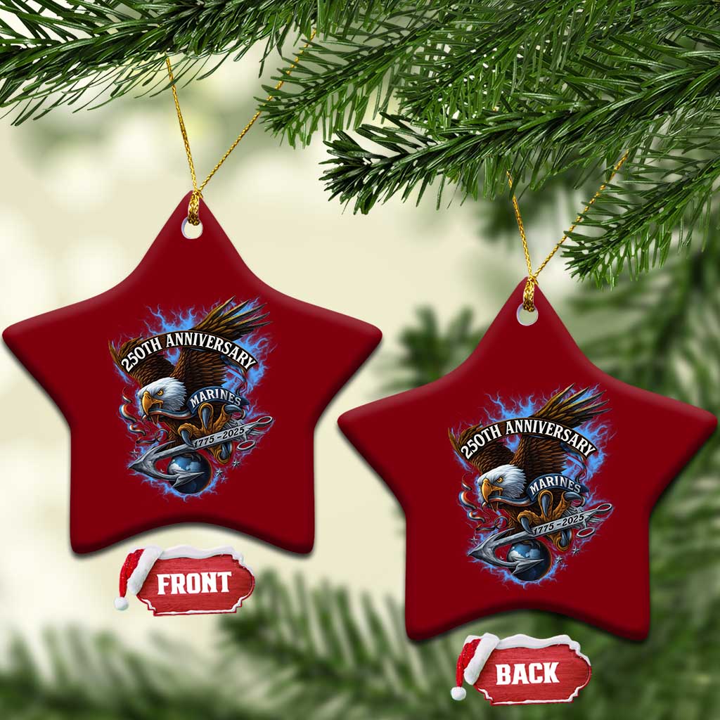 Us Marines Military 250th Anniversary Ceramic Ornament Bald Eagle Anchor TS11 Print Your Wear
