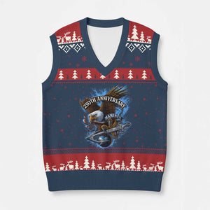 Us Marines Military 250th Anniversary V-Neck Knit Sweater Vest Bald Eagle Anchor TS11 Navy Red Print Your Wear