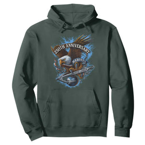 Us Marines Military 250th Anniversary Hoodie Bald Eagle Anchor TS11 Dark Forest Green Print Your Wear