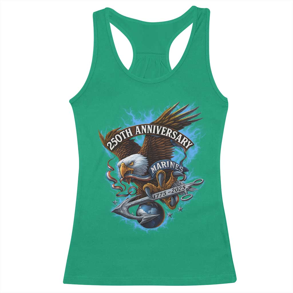 Us Marines Military 250th Anniversary Racerback Tank Top Bald Eagle Anchor TS11 Irish Green Print Your Wear