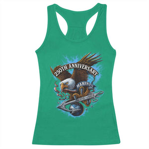 Us Marines Military 250th Anniversary Racerback Tank Top Bald Eagle Anchor TS11 Irish Green Print Your Wear