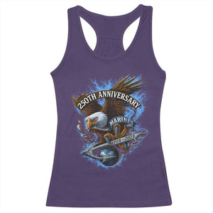 Us Marines Military 250th Anniversary Racerback Tank Top Bald Eagle Anchor TS11 Purple Print Your Wear