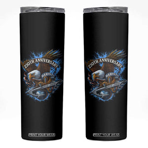 Us Marines Military 250th Anniversary Skinny Tumbler Bald Eagle Anchor TS11 Black Print Your Wear