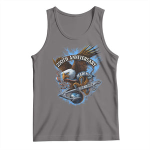 Us Marines Military 250th Anniversary Tank Top Bald Eagle Anchor TS11 Deep Heather Print Your Wear