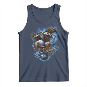 Us Marines Military 250th Anniversary Tank Top Bald Eagle Anchor TS11 Navy Print Your Wear