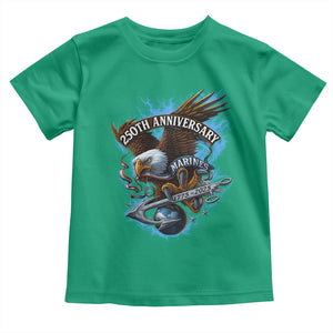Us Marines Military 250th Anniversary Toddler T Shirt Bald Eagle Anchor TS11 Irish Green Print Your Wear
