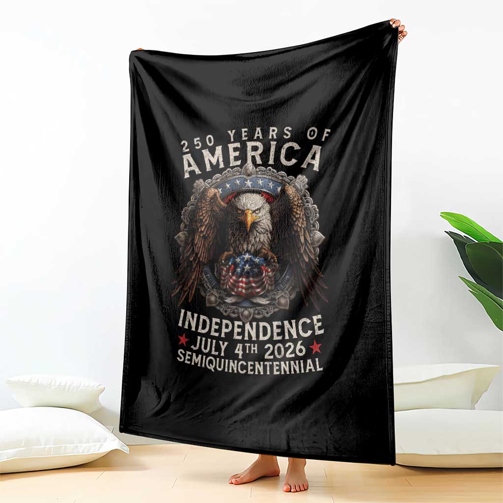 250 years Of America Independence Throw Blanket 250th American Anniversary Bald Eagle TS11 Print Your Wear