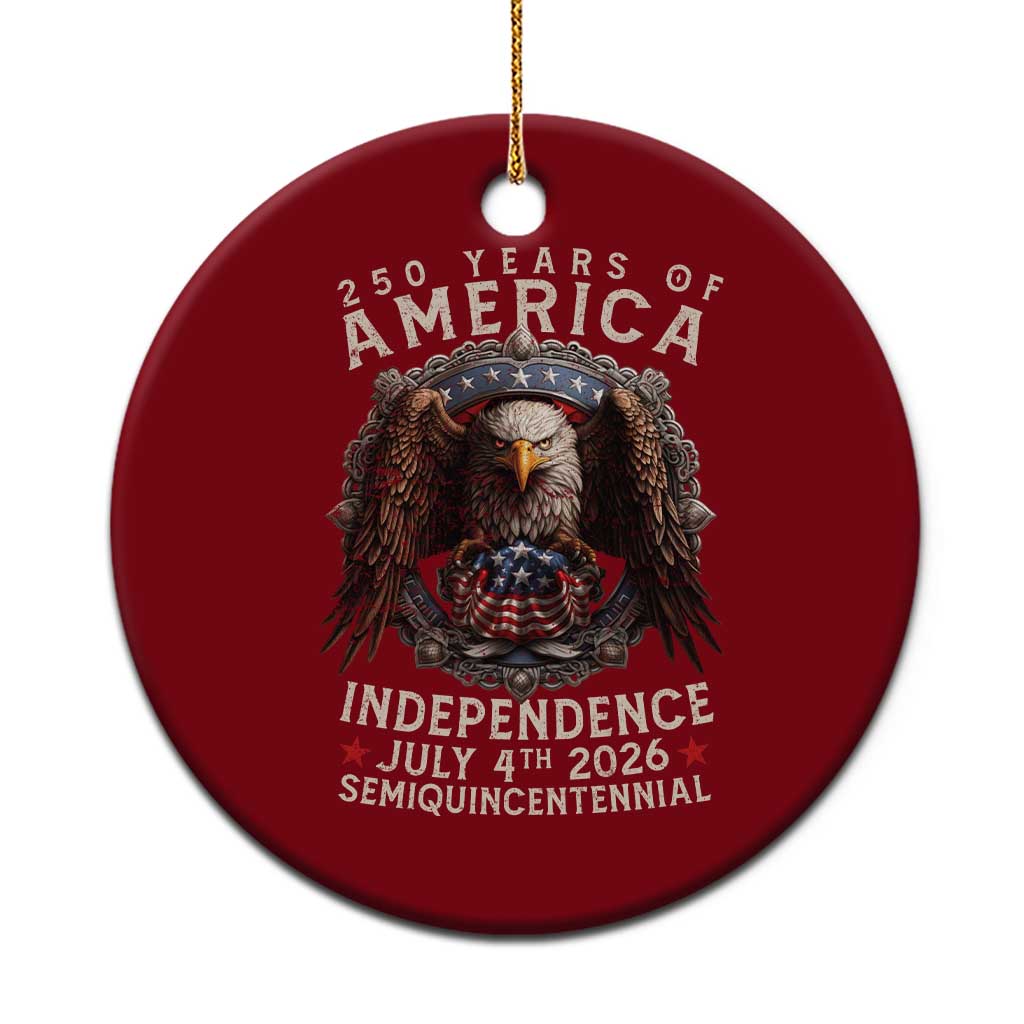 250 years Of America Independence Ceramic Ornament 250th American Anniversary Bald Eagle TS11 1pc Red Print Your Wear