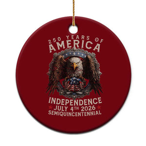 250 years Of America Independence Ceramic Ornament 250th American Anniversary Bald Eagle TS11 1pc Red Print Your Wear