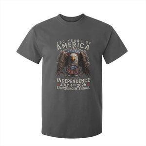 250 years Of America Independence T Shirt For Kid 250th American Anniversary Bald Eagle TS11 Dark Heather Print Your Wear