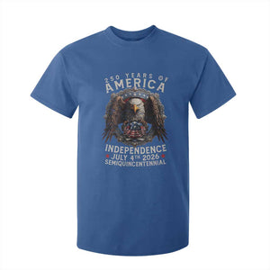 250 years Of America Independence T Shirt For Kid 250th American Anniversary Bald Eagle TS11 Royal Blue Print Your Wear