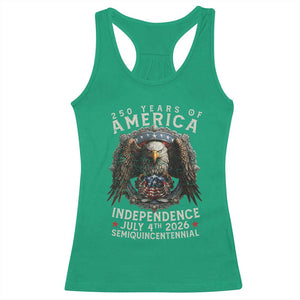 250 years Of America Independence Racerback Tank Top 250th American Anniversary Bald Eagle TS11 Irish Green Print Your Wear
