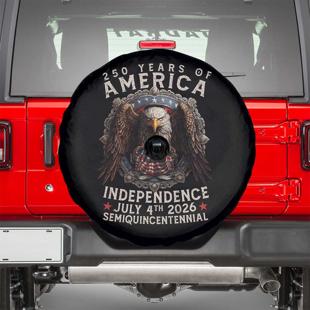 250 years Of America Independence Spare Tire Cover 250th American Anniversary Bald Eagle TS11 Black Print Your Wear