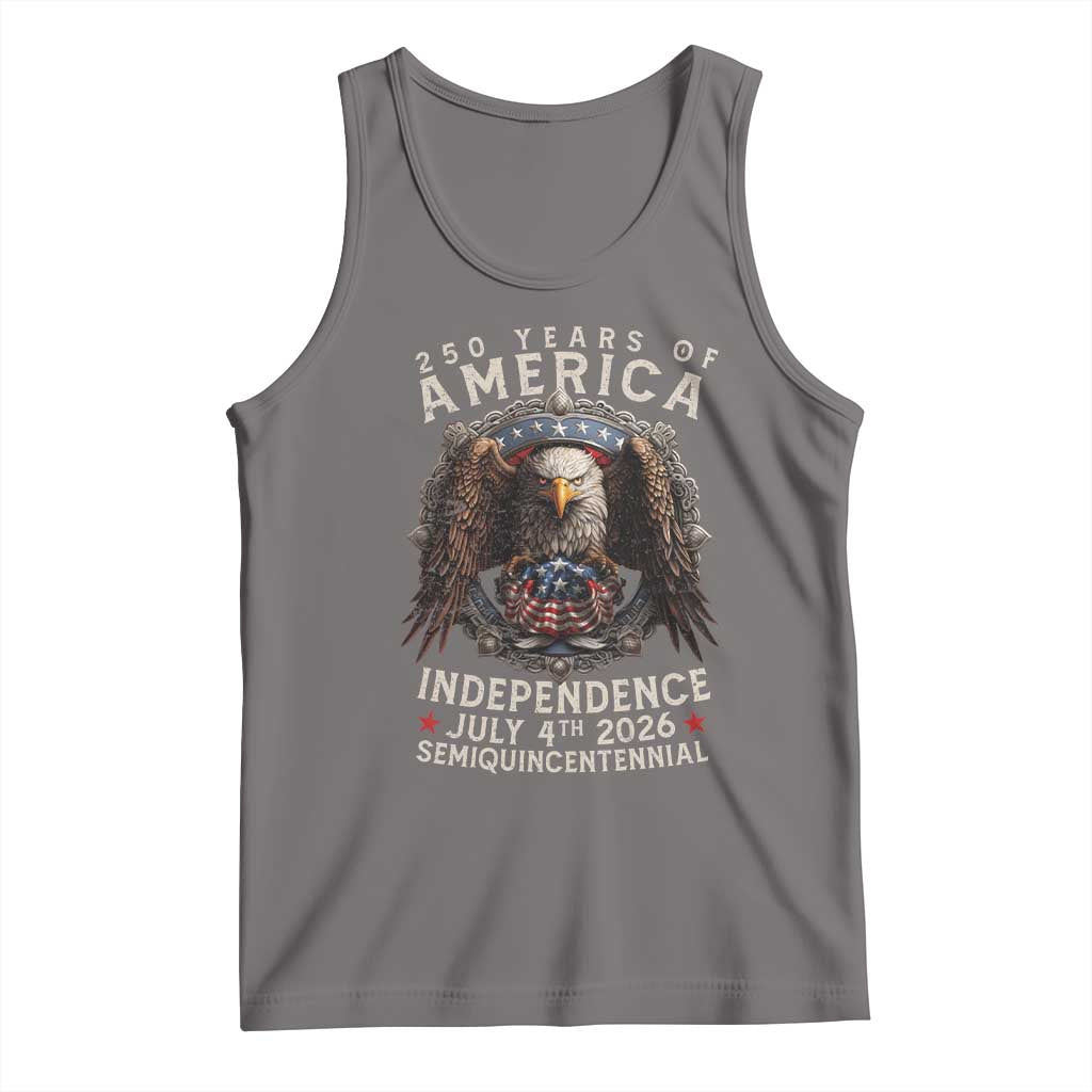 250 years Of America Independence Tank Top 250th American Anniversary Bald Eagle TS11 Deep Heather Print Your Wear