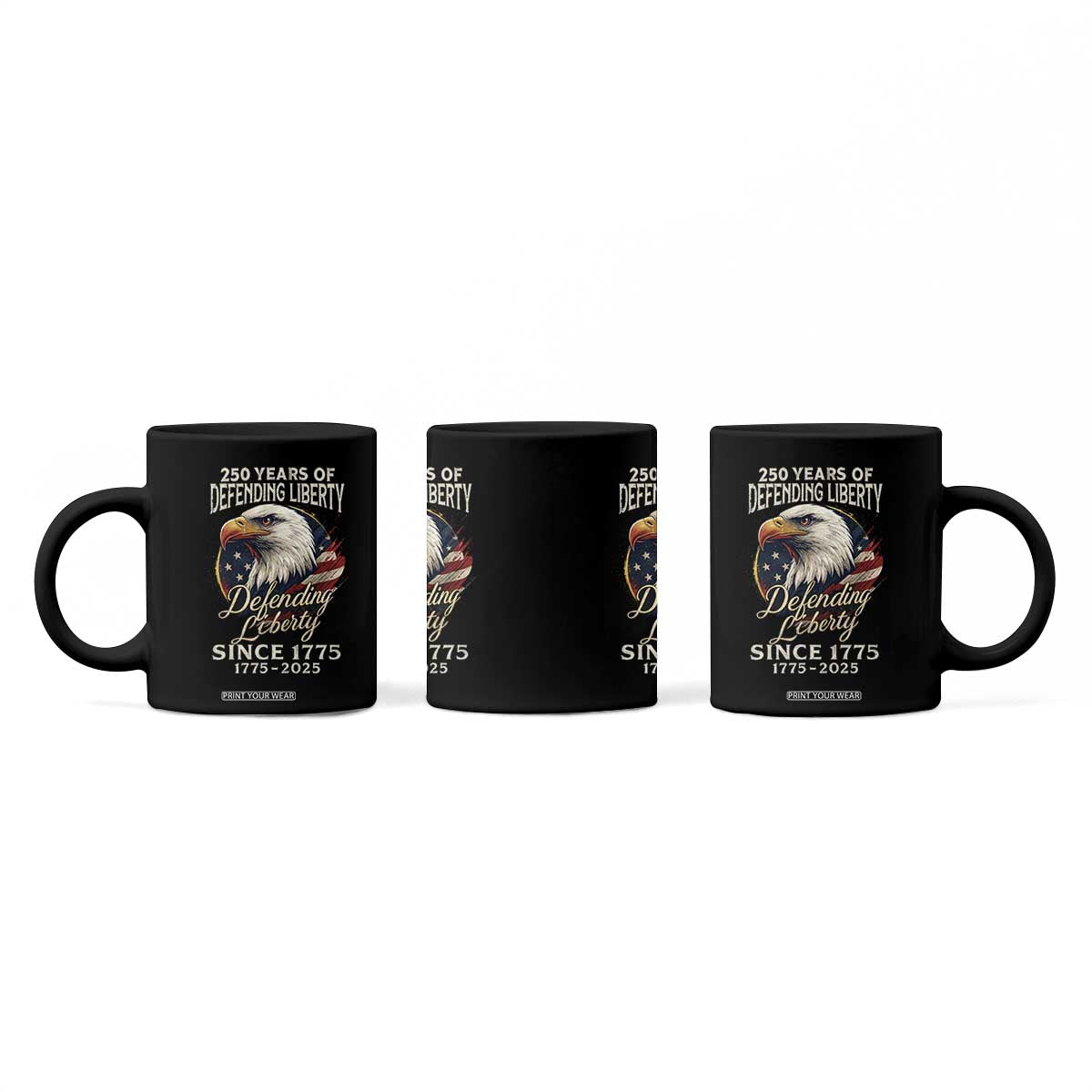 Patriotic USA Army Military 250th Anniversary Coffee Mug 250 Years Of Defending Liberty Since 1775 TS11 Print Your Wear