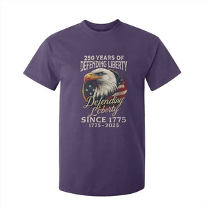 Patriotic USA Army Military 250th Anniversary T Shirt For Kid 250 Years Of Defending Liberty Since 1775 - Print Your Wear