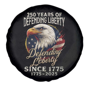 Patriotic USA Army Military 250th Anniversary Spare Tire Cover 250 Years Of Defending Liberty Since 1775 - Print Your Wear