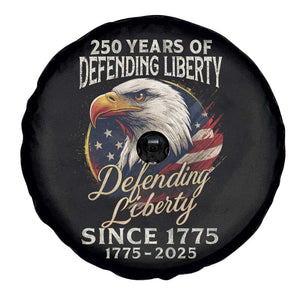 Patriotic USA Army Military 250th Anniversary Spare Tire Cover 250 Years Of Defending Liberty Since 1775 - Print Your Wear