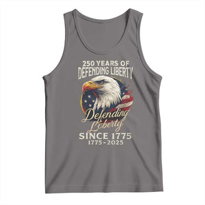 Patriotic USA Army Military 250th Anniversary Tank Top 250 Years Of Defending Liberty Since 1775 TS11 Deep Heather Print Your Wear