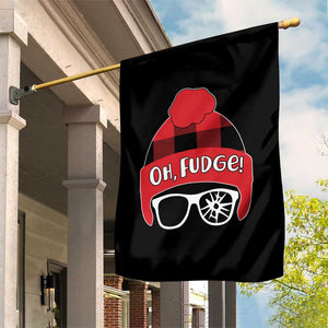 Funny Christmas Movie Garden Flag Oh Fudge Buffalo Plaid Printed Graphic Beanie Cap TS11 Print Your Wear