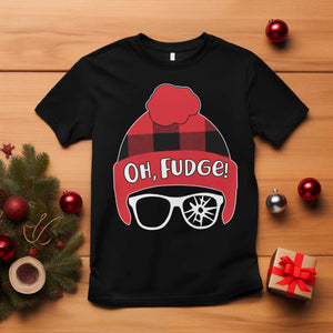 Funny Christmas Movie T Shirt Oh Fudge Buffalo Plaid Printed Graphic Beanie Cap TS11 Black Print Your Wear