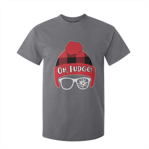 Funny Christmas Movie T Shirt For Kid Oh Fudge Buffalo Plaid Printed Graphic Beanie Cap TS11 Charcoal Print Your Wear