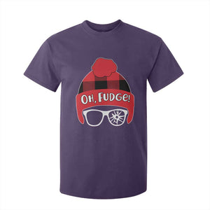 Funny Christmas Movie T Shirt For Kid Oh Fudge Buffalo Plaid Printed Graphic Beanie Cap TS11 Purple Print Your Wear