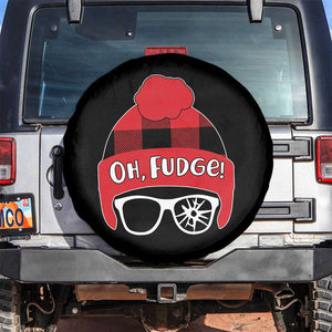 Funny Christmas Movie Spare Tire Cover Oh Fudge Buffalo Plaid Printed Graphic Beanie Cap TS11 No hole Black Print Your Wear