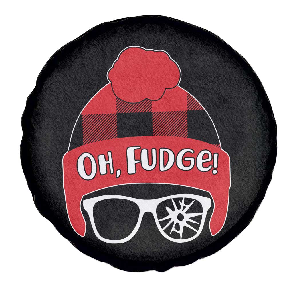 Funny Christmas Movie Spare Tire Cover Oh Fudge Buffalo Plaid Printed Graphic Beanie Cap TS11 Print Your Wear