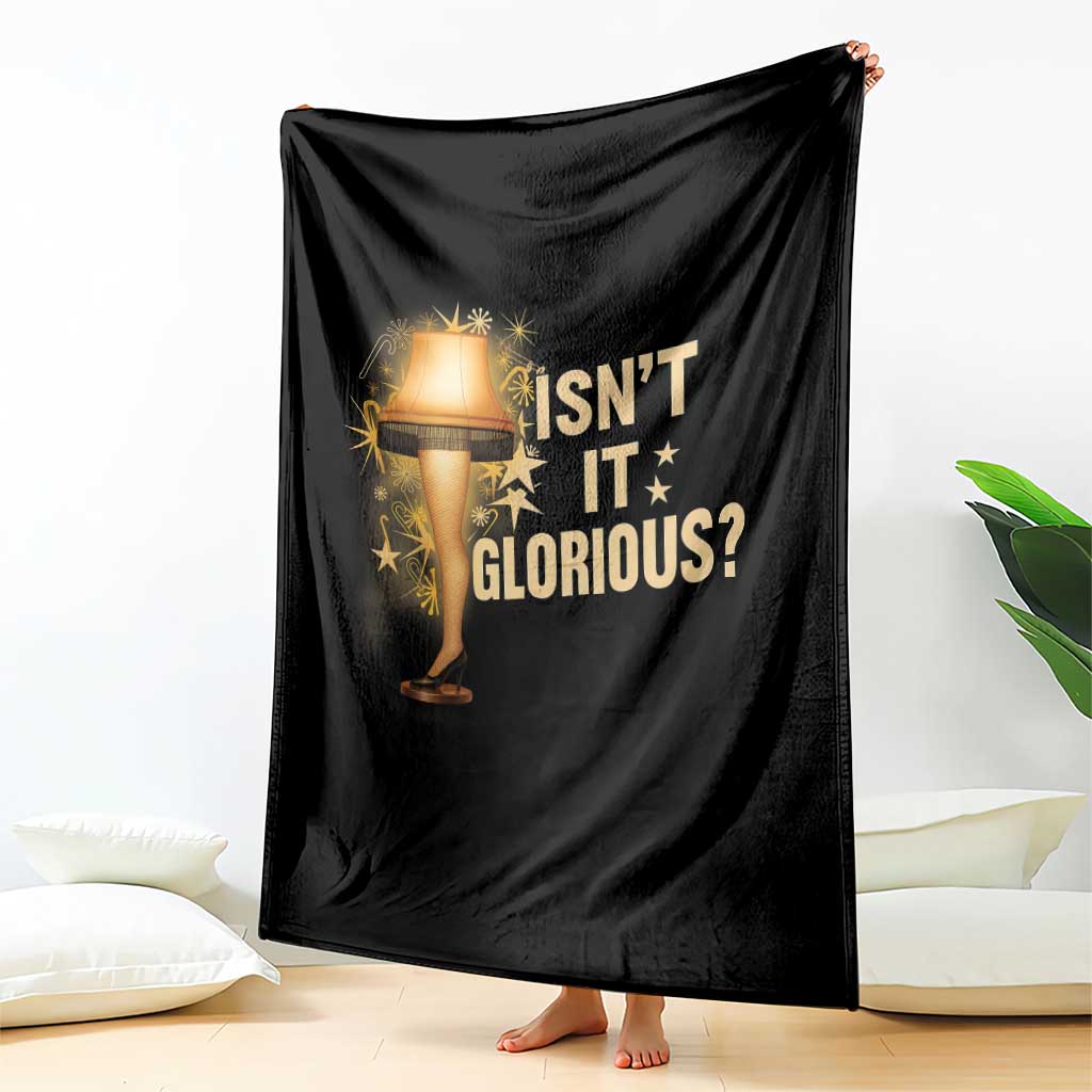 Funny Christmas Movie Leg Lamp Throw Blanket Isnt It Glorious TS11 Print Your Wear