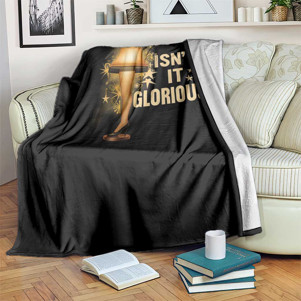 Funny Christmas Movie Leg Lamp Throw Blanket Isnt It Glorious TS11 Print Your Wear