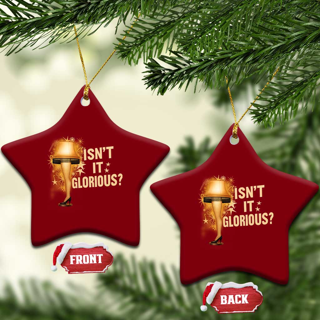 Funny Christmas Movie Leg Lamp Ceramic Ornament Isnt It Glorious TS11 Print Your Wear