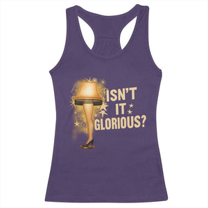 Funny Christmas Movie Leg Lamp Racerback Tank Top Isnt It Glorious TS11 Purple Print Your Wear