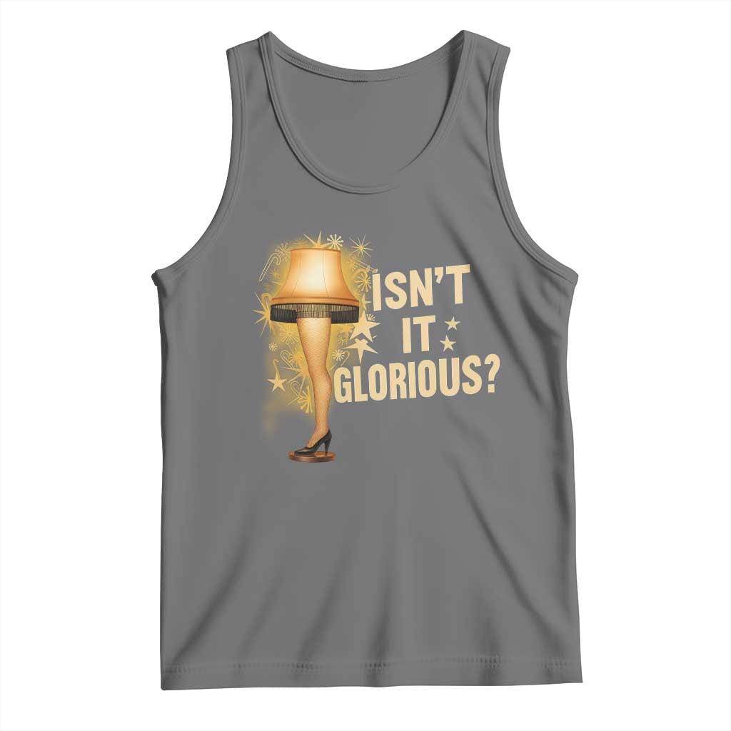 Funny Christmas Movie Leg Lamp Tank Top Isnt It Glorious TS11 Black Heather Print Your Wear