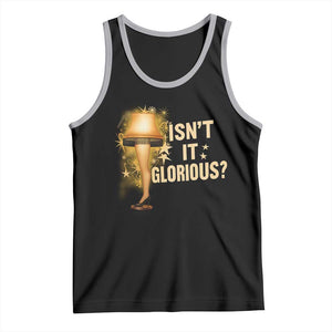Funny Christmas Movie Leg Lamp Tank Top Isnt It Glorious TS11 Black Athletic Heather Print Your Wear