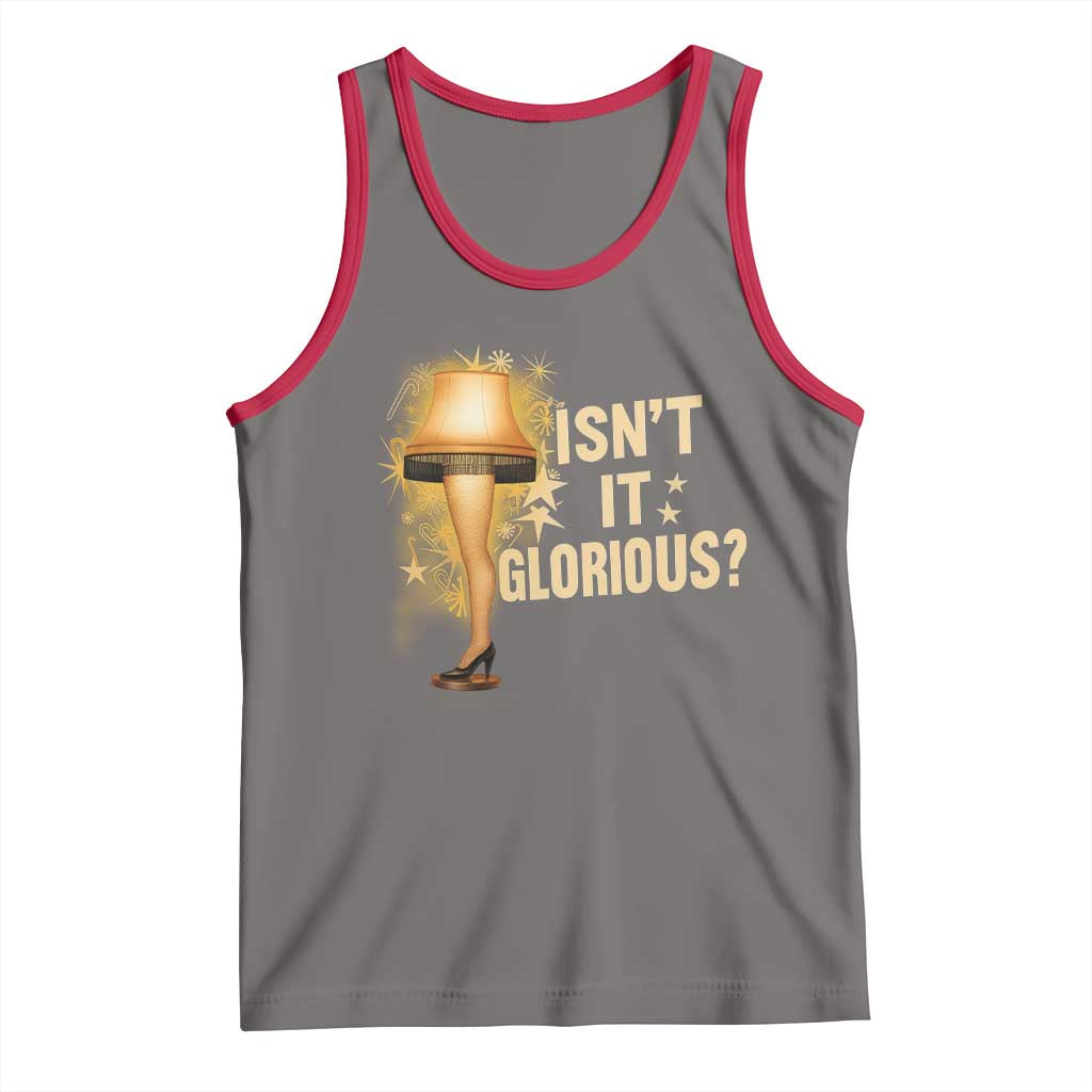 Funny Christmas Movie Leg Lamp Tank Top Isnt It Glorious TS11 Deep Heather Red Print Your Wear