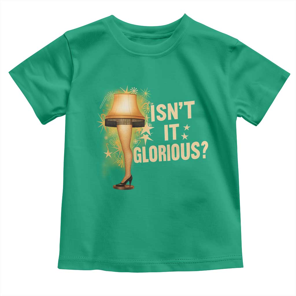 Funny Christmas Movie Leg Lamp Toddler T Shirt Isnt It Glorious TS11 Irish Green Print Your Wear