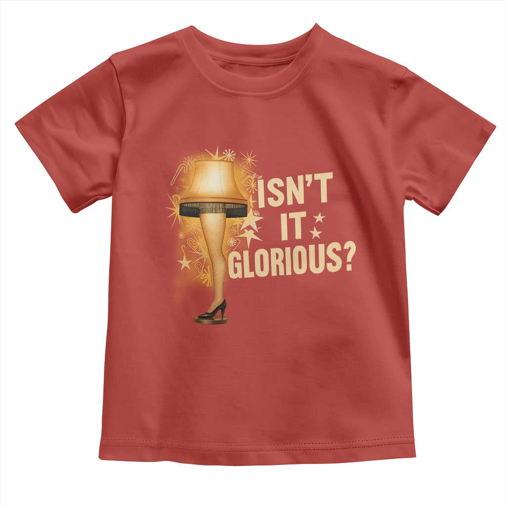 Funny Christmas Movie Leg Lamp Toddler T Shirt Isnt It Glorious TS11 Red Print Your Wear