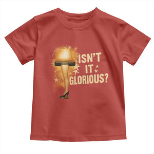 Funny Christmas Movie Leg Lamp Toddler T Shirt Isnt It Glorious TS11 Red Print Your Wear