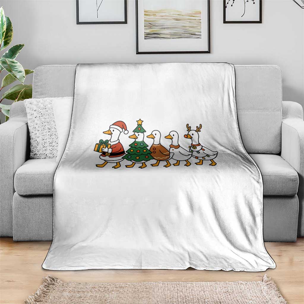 Funny Christmas Silly Goose Poultry Animal Lovers Throw Blanket TS11 Print Your Wear