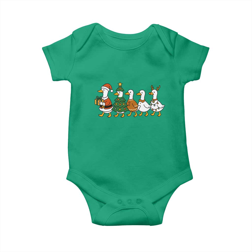 Funny Christmas Silly Goose Poultry Animal Lovers Baby Onesie TS11 Irish Green Print Your Wear