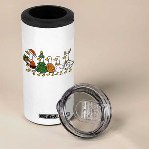 Funny Christmas Silly Goose Poultry Animal Lovers 4 in 1 Can Cooler Tumbler TS11 Print Your Wear