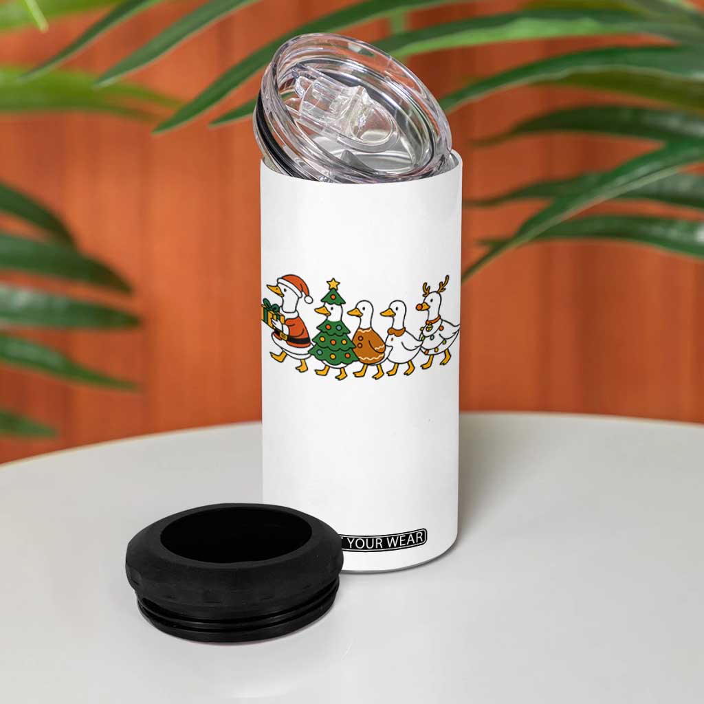 Funny Christmas Silly Goose Poultry Animal Lovers 4 in 1 Can Cooler Tumbler TS11 Print Your Wear