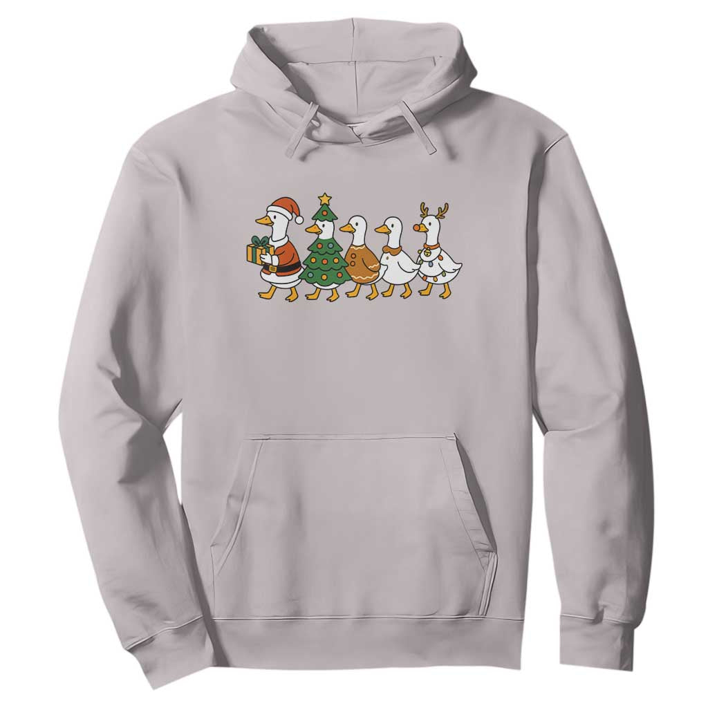 Funny Christmas Silly Goose Poultry Animal Lovers Hoodie TS11 Ice Gray Print Your Wear