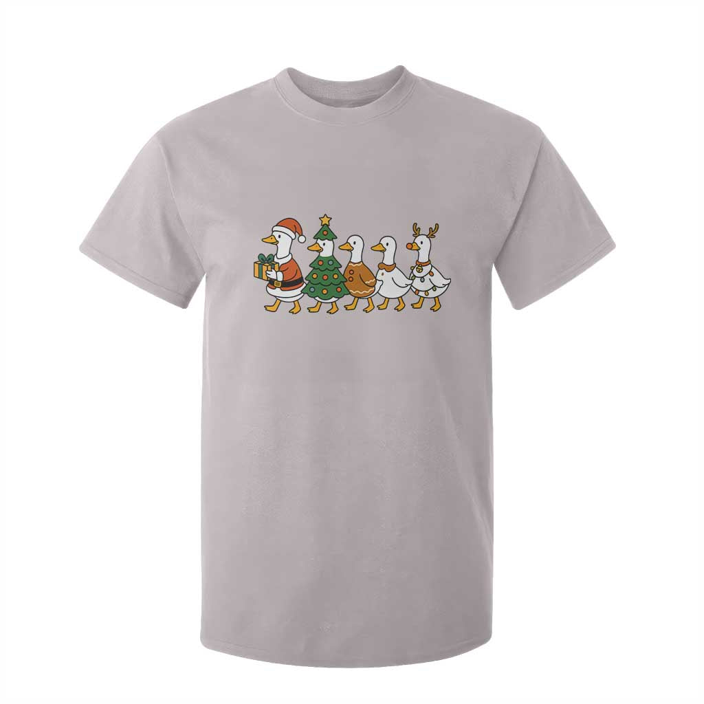 Funny Christmas Silly Goose Poultry Animal Lovers T Shirt For Kid TS11 Ice Gray Print Your Wear