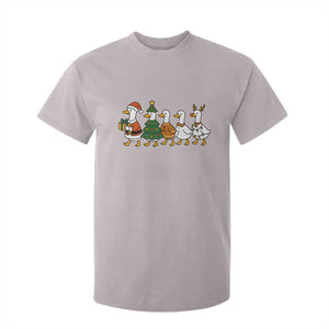 Funny Christmas Silly Goose Poultry Animal Lovers T Shirt For Kid TS11 Ice Gray Print Your Wear