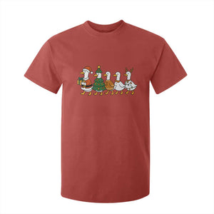 Funny Christmas Silly Goose Poultry Animal Lovers T Shirt For Kid TS11 Red Print Your Wear