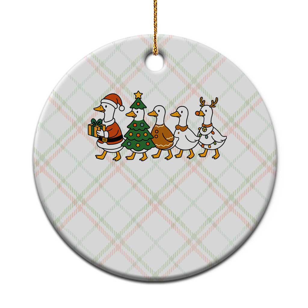 Funny Christmas Silly Goose Poultry Animal Lovers Ceramic Ornament TS11 1pc Christmas Plaid Print Your Wear