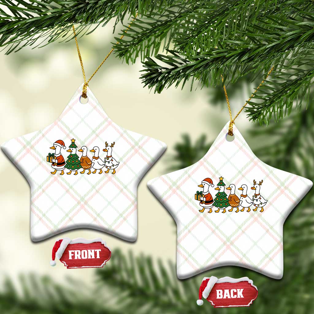 Funny Christmas Silly Goose Poultry Animal Lovers Ceramic Ornament TS11 Print Your Wear